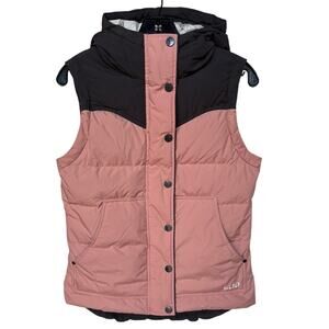 Stio Womens Pink Woodson 650 Fill Goose Down Feather Hooded Puffer Vest size S